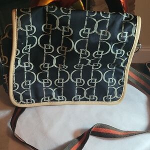 Bonjour Designer Print Crossbody Messenger